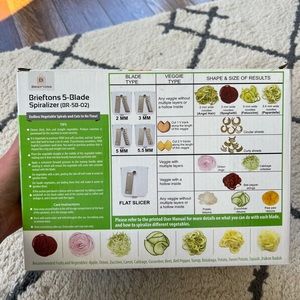 Brieftons 5 blade spiraled kitchen series (BR-5B—O2), NWT